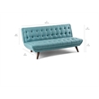 Allora Mid Century Modern Tufted Sofa Bed in Beige