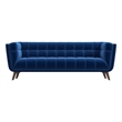 Allora Mid-Century Velvet Tufted Living Room Sofa in Navy Blue