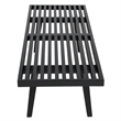 Allora Mid-Century Platform 4' Bench in Black