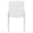 NewTitle: Allora Plastic Clear Dining Side Chair Stackable Indoor Outdoor 32.25