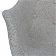 Allora Mid-Century Twill Fabric Eiffel Base Rocking Chair in Gray