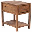 Allora Mid-Century Modern Wood End Table with Drawer in Natural Brown