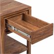 Allora Mid-Century Modern Wood End Table with Drawer in Natural Brown