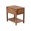 Allora Mid-Century Modern Wood End Table with Drawer in Natural Brown