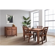 Allora Mid-Century Modern 2 Drawer 2 Door Sideboard in Natural Brown
