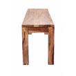 Allora Mid-Century Modern Sheesham Wood Dining Bench in Brown