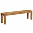 Allora Mid-Century Modern Sheesham Wood Dining Bench in Brown