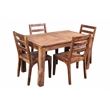 Allora Mid-Century Modern Sheesham Wood Dining Chair in Brown (Set of 2)