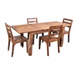 Allora Mid-Century Modern Sheesham Wood Dining Chair in Brown (Set of 2)