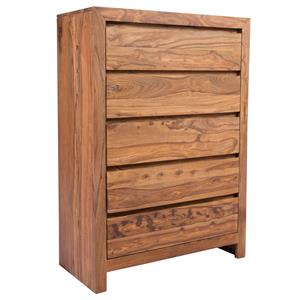 Allora Mid-Century Modern Wood Bedroom Chest in Brown