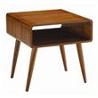 Allora Contemporary Wood End Table with Open Cubby in Rich Walnut
