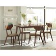 Allora Curved Back Dining Side Chair in Tan and Chestnut