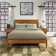 Allora Queen Panel Platform Bed in Acorn