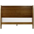 Allora Mid-Century Wood King Panel Platform Bed in Acorn Brown