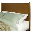 Allora Mid-Century Wood King Panel Platform Bed in Acorn Brown
