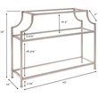 Allora Tempered Glass Clear/Gold Console Table Rectangular Art Deco 43