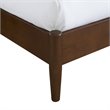 Allora Mid-Century Wood King Panel Platform Bed in Mahogany/Natural