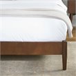 Allora Mid-Century Wood King Panel Platform Bed in Mahogany/Natural