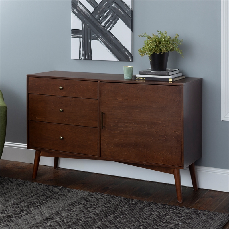 Allora Mid-Century Wood TV Stand for TVs up to 52