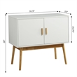Allora Storage Console Table with Solid Wood Legs in White