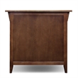 Allora Mid-Century Solid Wood Entryway Storage Cabinet in Russet Brown