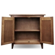 Allora Mid-Century Solid Wood Entryway Storage Cabinet in Russet Brown