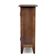 Allora Mid-Century Solid Wood Entryway Storage Cabinet in Russet Brown