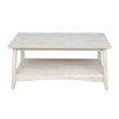 Allora Rectangular Solid Wood Coffee Table in Natural