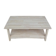 Allora Rectangular Solid Wood Coffee Table in Natural