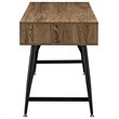 NewTitle: Allora Melamine Walnut Office Desk Rectangular Adjustable Foot Glides 23.5