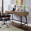 NewTitle: Allora Melamine Walnut Office Desk Rectangular Adjustable Foot Glides 23.5