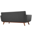 Allora Mid Century Modern Tufted Loveseat in Gray