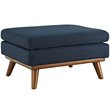 Allora Fabric Ottoman in Azure