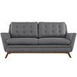 Allora Fabric Loveseat in Gray