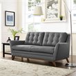 Allora Fabric Loveseat in Gray