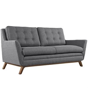 Allora Fabric Loveseat in Gray
