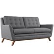 Allora Fabric Loveseat in Gray