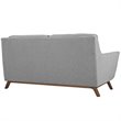 Allora Modern Finely Upholstered Fabric Loveseat in Expectation Gray