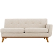 Allora Left Facing Tufted Loveseat in Beige