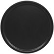 Allora Modern Fiberboard/Steel Metal End Table with Round Top in Black