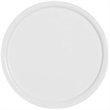 Allora Modern Fiberboard/Steel Metal End Table with Round Top in White