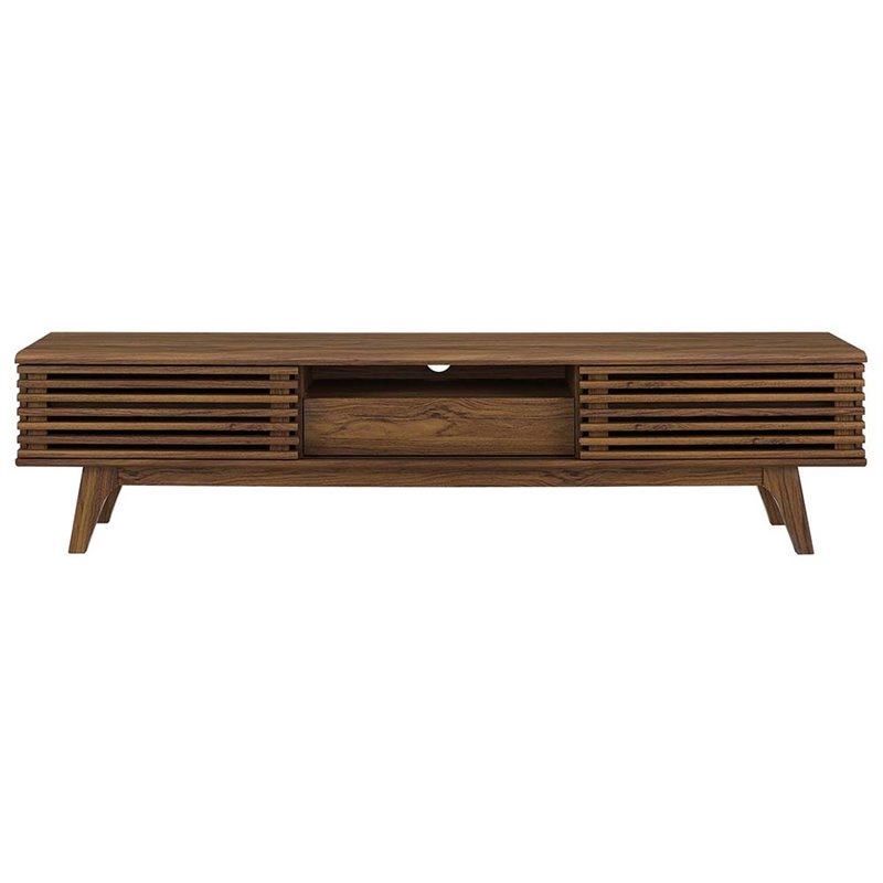 Allora Particleboard Walnut TV Stand Rectangular 70