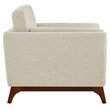 Allora Mid Century Modern Accent Chair in Beige