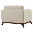 Allora Mid Century Modern Accent Chair in Beige