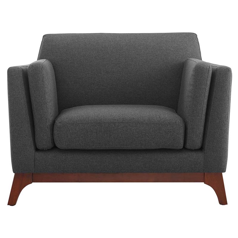 Allora Mid Century Modern Accent Chair in Gray