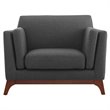 Allora Mid Century Modern Accent Chair in Gray