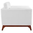 Allora Mid Century Modern Accent Chair in White