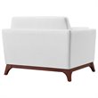 Allora Mid Century Modern Accent Chair in White