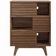 Allora Mid-Century Three Tier Sideboard in Walnut