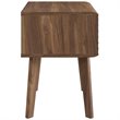 Modway Particleboard Walnut Nightstand Rectangular Smooth Wood Grain Laminate 21.5